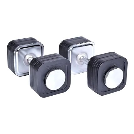 Square‑Plate Steel Dumbbell Set for Home Workouts