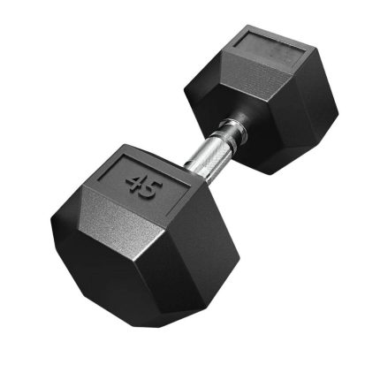 Purepolish Pro Premium Rubber Hex Dumbbells with Steel Grip
