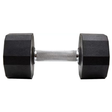 PurePolish Pro Durable Rubber Hex Dumbbell with Steel Handle